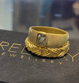 Hand Woven Gold Band