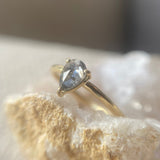 Pear Shape Rose Cut diamond ring