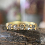 Grey Diamond Half Eternity Ring