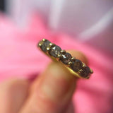 Grey Diamond Half Eternity Ring