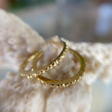Textured Gold Hoops