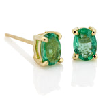 Oval Emerald Stud Earrings