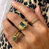 Natural Grey Diamond Half Eternity Ring