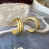 Textured Gold Hoops