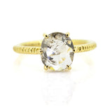 Oval Rose Cut Diamond Claw Ring