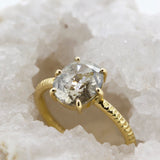 Oval Claw Set Diamond Ring