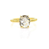Oval Claw Set Diamond Ring