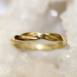 Flat Twist Gold Band