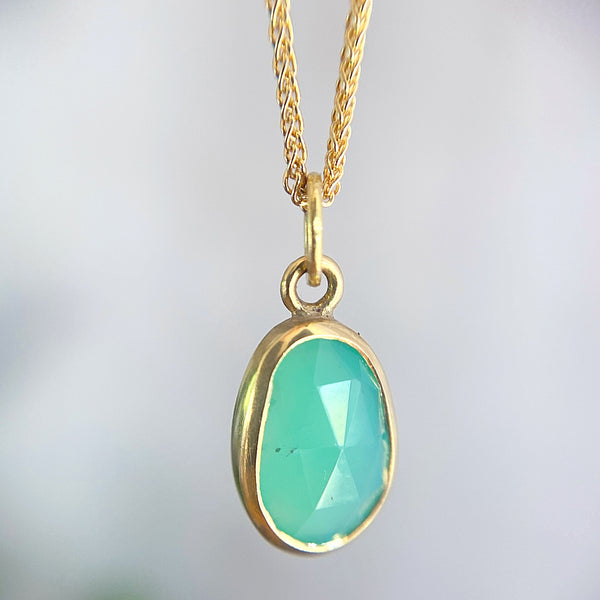 Chrysoprase Pendant Necklace