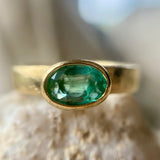 Textured Emerald Ring