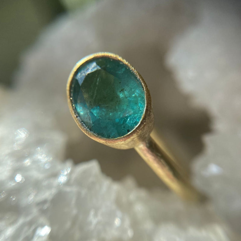 Indicolite Tourmaline Ring