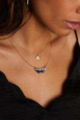 Dendritic Agate Crescent Necklace