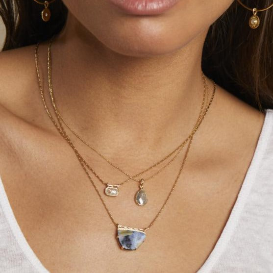 Large Pear Drop Diamond Necklace