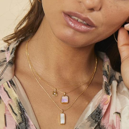 Pink Boulder Opal Necklace