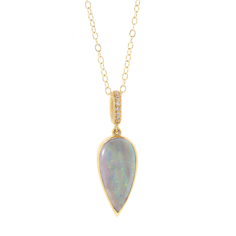 Soft Pear Shape Opal Pendant