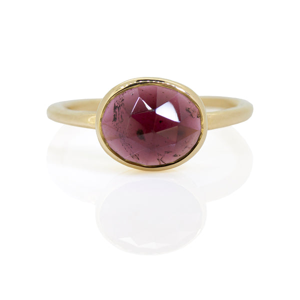 Rose Cut Garnet Ring