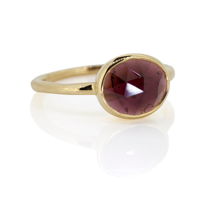 Rose Cut Garnet Ring
