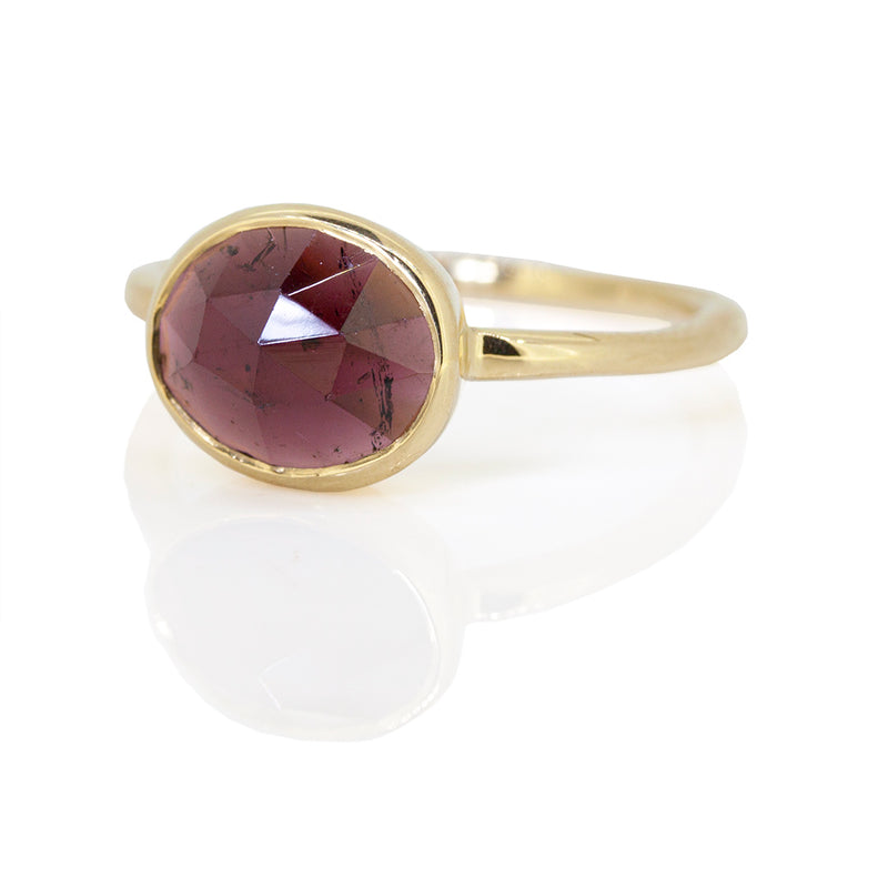 Rose Cut Garnet Ring