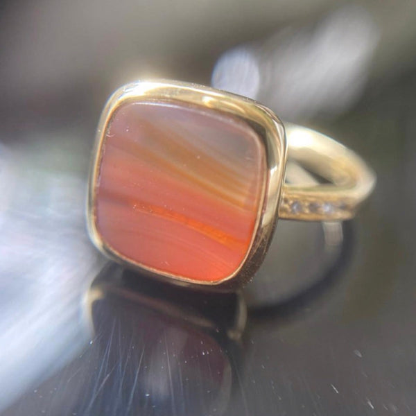 Agate Sunrise Ring