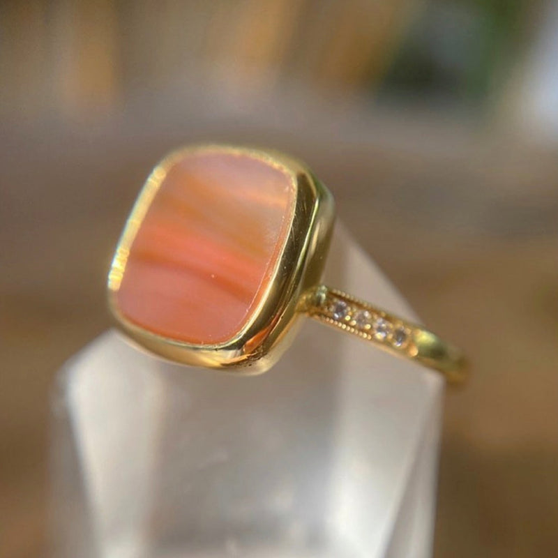 Agate Sunrise Ring
