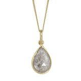 Large Pear Drop Diamond Necklace