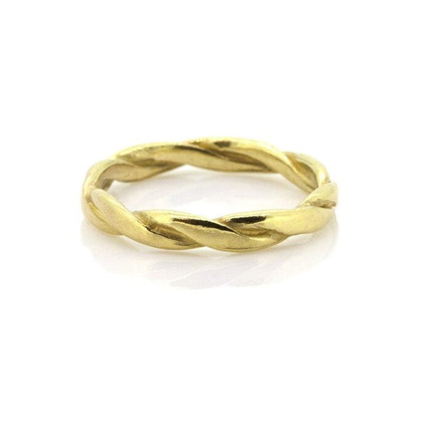 Flat Twist Gold Band