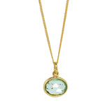 Oval Columbian Emerald  Pendant