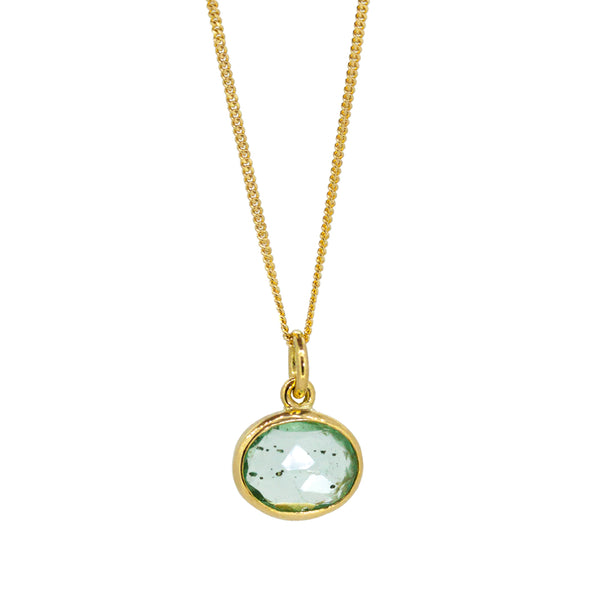 Oval Columbian Emerald  Pendant