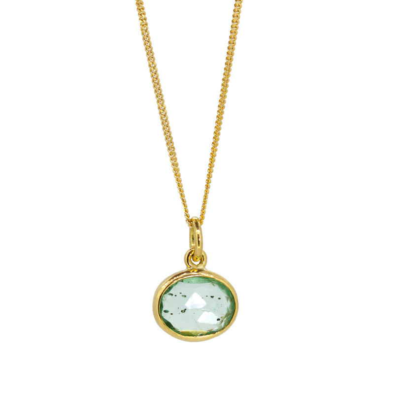 Oval Columbian Emerald  Pendant