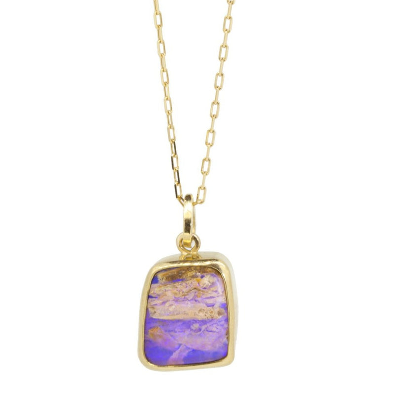 Pink Boulder Opal Necklace