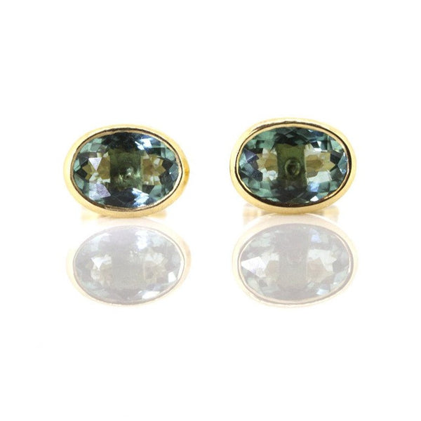 Oval Tourmaline Studs